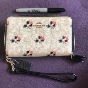 Coach zippered wallet wristlet